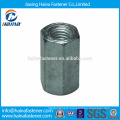 In Stock Chinese Supplier DIN6334 Stainless Steel Hexagon coupling nuts With HDG/Zinc Plated.